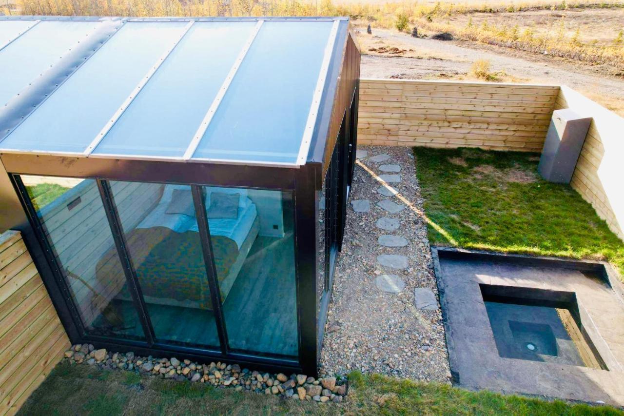 Glass Roof Lodge With Private Hot Tub Reykholt  Exterior foto